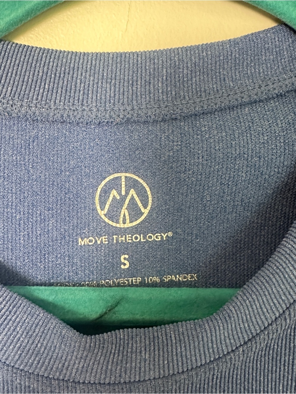 Move Theology Blue Ribbed Tank Top - Picture 3 of 3